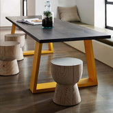 Solid Wood Stool with Unique Design for Modern Spaces